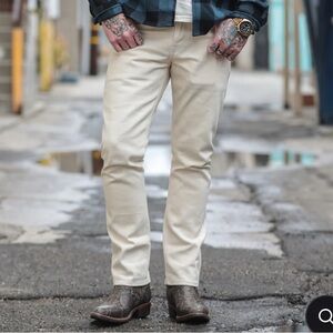 Rogue Territory Stanton slim straight ECRU selvedge